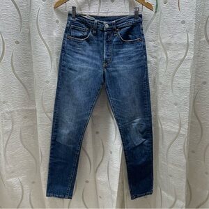 Levi's‎ 501 S Skinny Jeans Women Size 24 Blue Dark Wash Excellent Button Fly